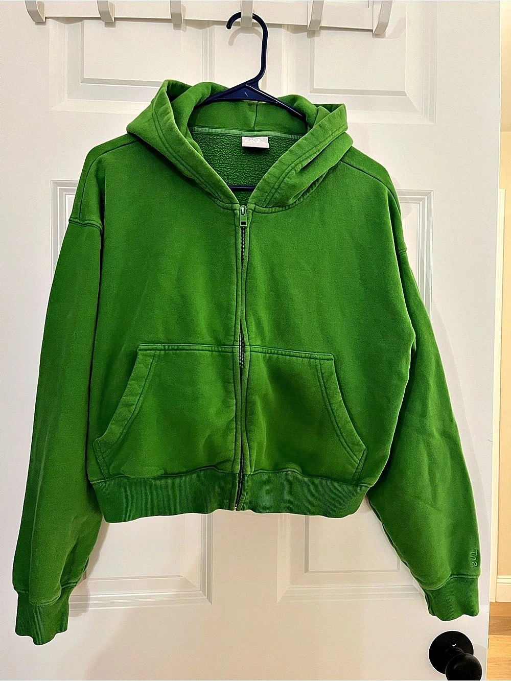Tna Cozy Aritzia Fleece Perfect Zip Hoodie Green Size Medium